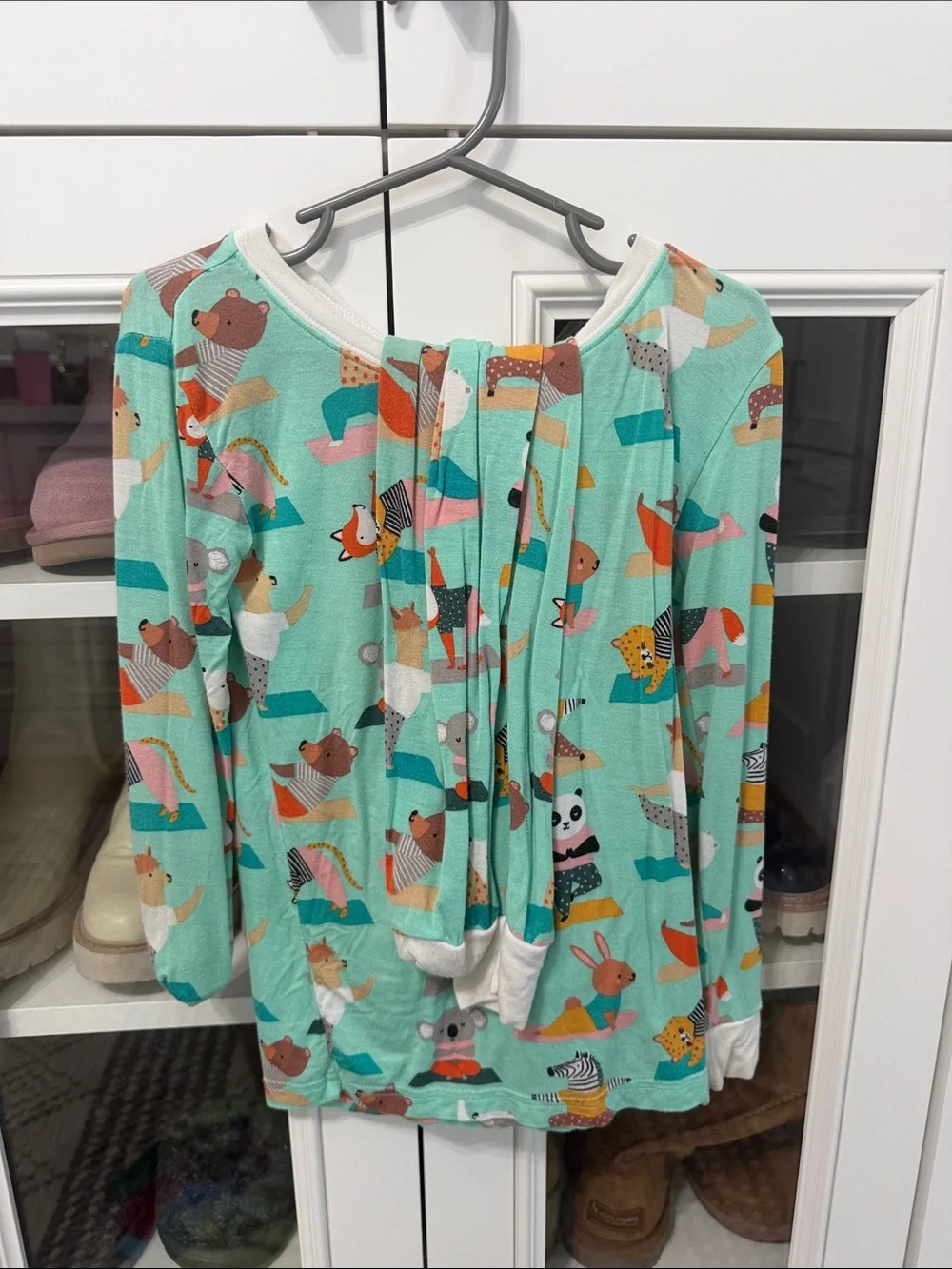 Little Sleepies Mint Green Animal Print Kids Pajamas
